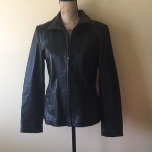 Cool biker-style leather jacket